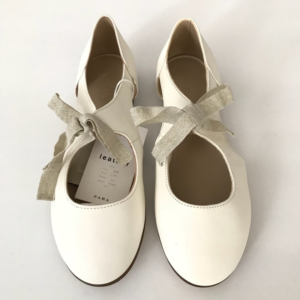 Zara Leather Ballet Shoes
